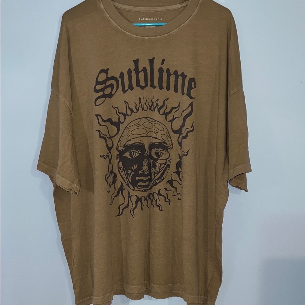 American Eagle Outfitters Tan Sublime Graphic Tee